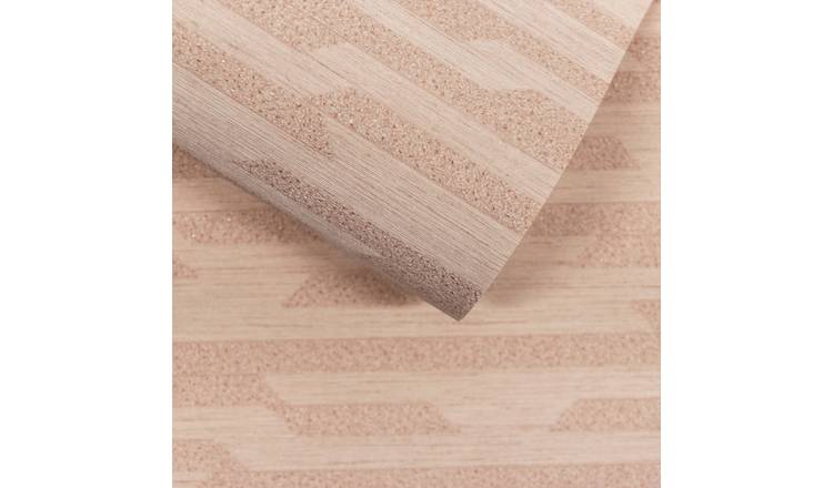 Grandeco Boutique Dioret Stacked Stone Embossed Wallpaper - Blush Pink