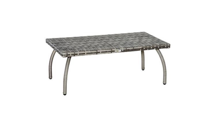 Outsunny Rattan Garden Coffee Table - Grey