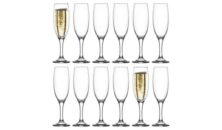 LAV Empire Glass Champagne Flutes - 220ml - Pack of 12