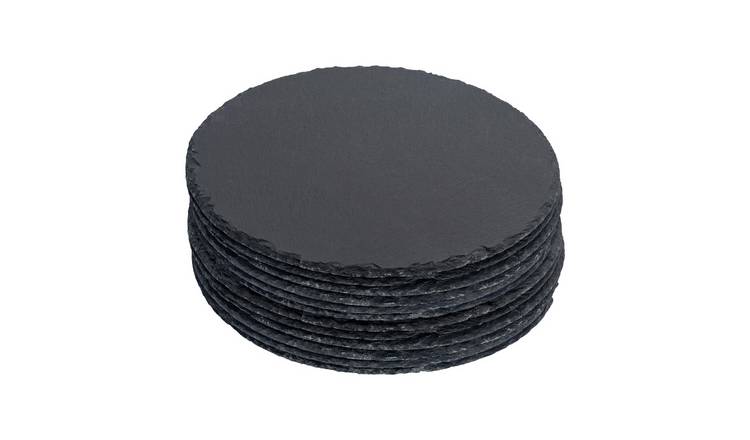 Argon Tableware Round Slate Placemats - Pack of 12