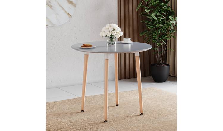 Vida Designs Batley 4 Seater Round Dining Table - Grey