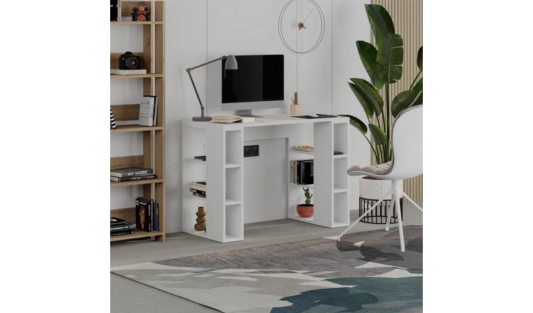 Decortie Colmar Particleboard Study Desk - White
