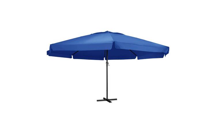 Walplus Polyester Garden Parasol - Azure Blue - 500 x 300 cm