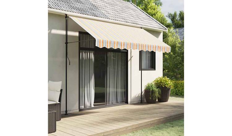 Walplus Polyester Awning Replacement Fabric - Multicolour - 300 cm