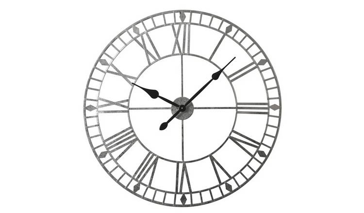 HomeGardenDirect EOS 80x80 Wall Clock - Silver Foiled