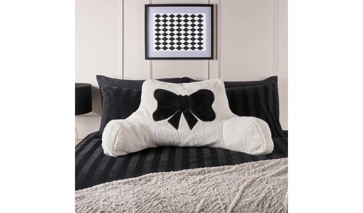 OHS Embroidered Bow Cuddle Cushion - Mono
