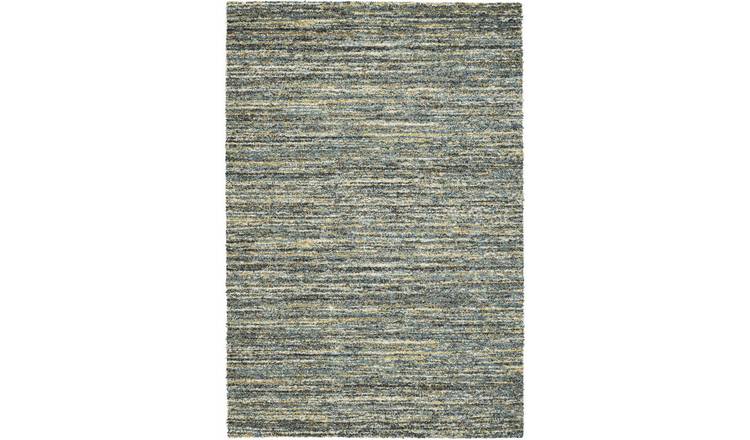 Mega Flooring Blue Modern Abstract Rug - 67 x 140cm
