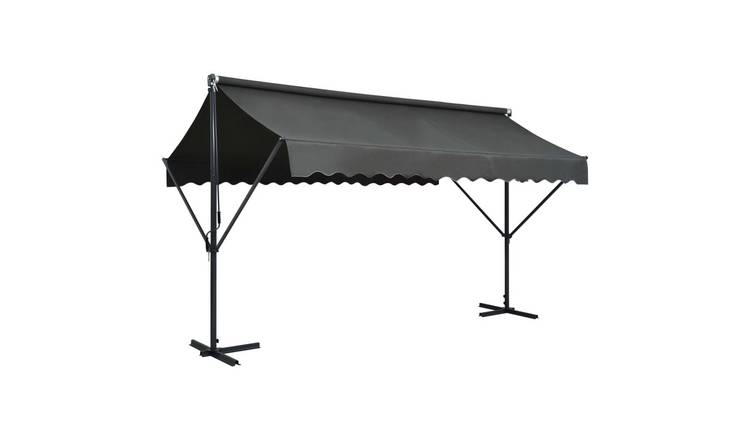 Walplus Polyester Sun Shade - Anthracite - 400 x 300 x 300 cm