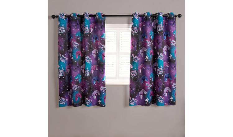 OHS Kids Gaming Blackout Curtains 117 x 137cm - Neon