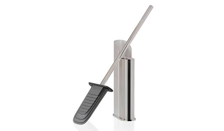 Cosmic Flat Toilet Brush & Holder - Chrome