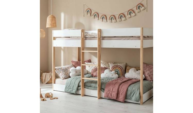 Noa & Nani Svea Bunk Bed With Straight Ladder - White