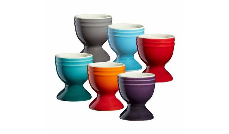 Cooks Professional 6 Piece Stoneware Egg Cup Set - Multicolour