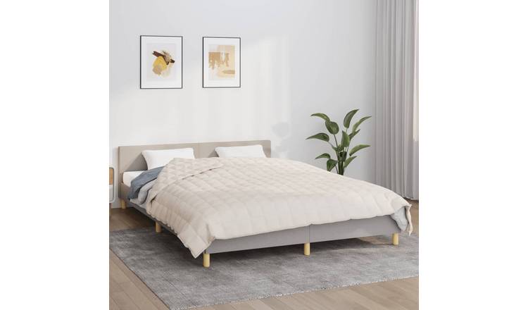 Walplus 11 kg Cotton Weighted Blanket - Light Cream - 220 x 240 cm