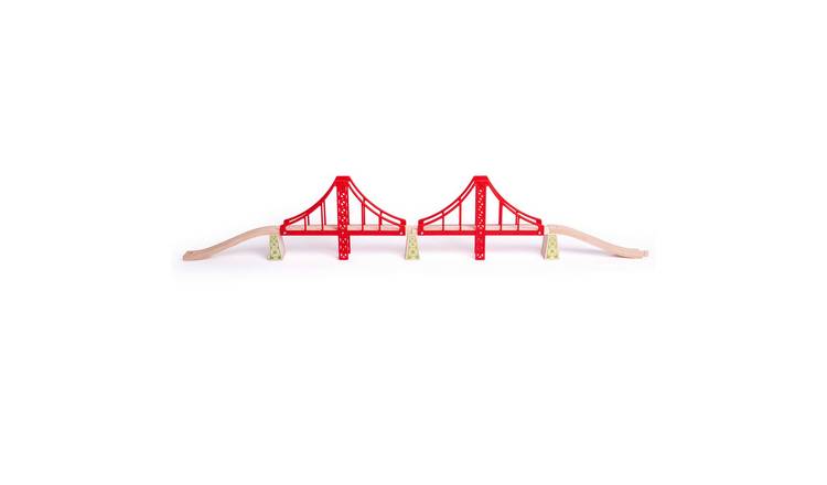 Bigjigs Rail Pont Cliquetant En Bois - 3 Pièces Compatibles Avec Circuits De Train, Jouet Éducatif Dès 3 Ans