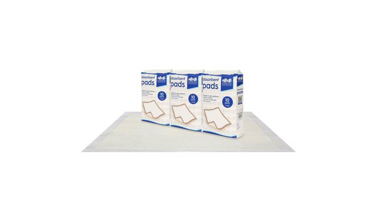 Harbour Housewares Disposable Incontinence Bed Pads - Pack of 30