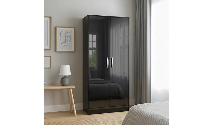 Vida Designs Hulio 2 Door Wardrobe - Black