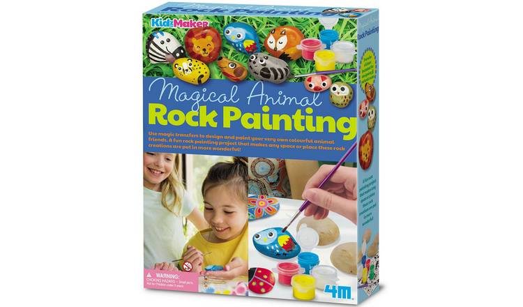 4M KidzMaker Magical Animal Rock Painting - 5 Years +