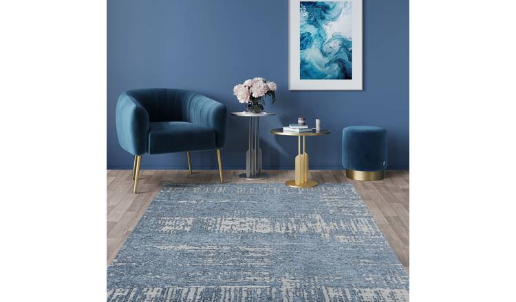 Mega Flooring Blue Modern Abstract Rug - 160 x 230cm