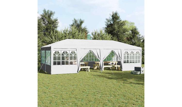 Walplus 8 x 4 m Polyethylene Marquee Party Tent - White