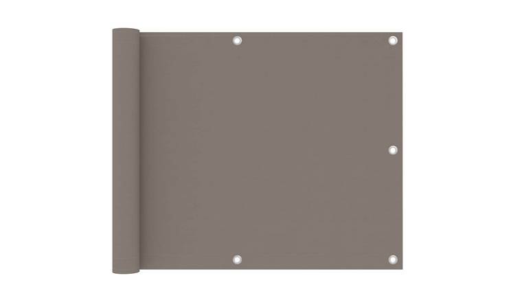 Walplus Polyester Oxford Balcony Screen - Taupe - 75 x 600 cm
