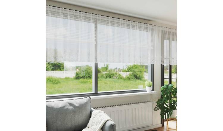 Walplus Lace Curtain - White - 80 x 900 cm