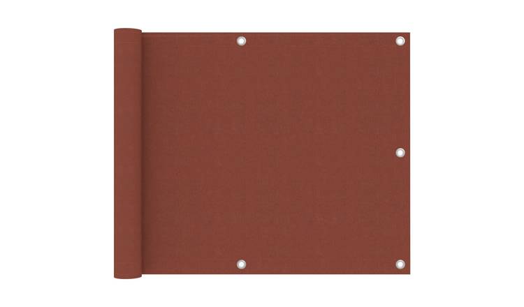 Walplus Polyester Oxford Balcony Screen - Terracotta - 75 x 300 cm