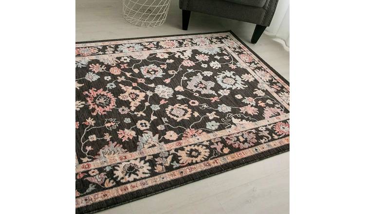 Mega Flooring Black Traditional Abstract Rug - 160 x 230cm