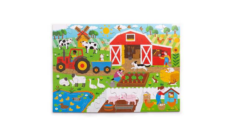 Bigjigs Toys Farmyard Floor Puzzle (48 piece) - 2 Years +