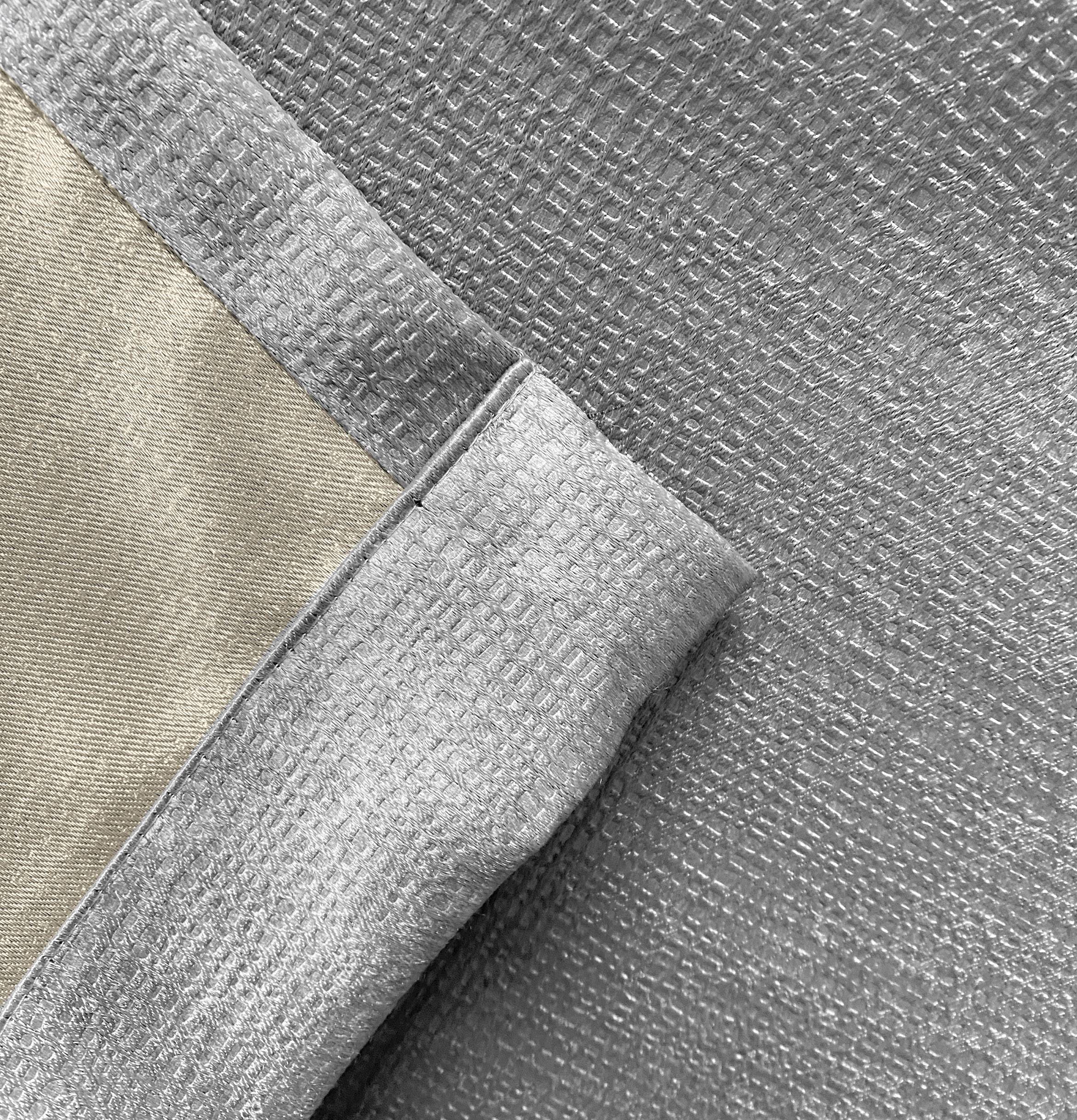 Enhanced Living Matrix Pencil Pleat Thermal Curtains - 117 x 137cm - Grey - Image 5
