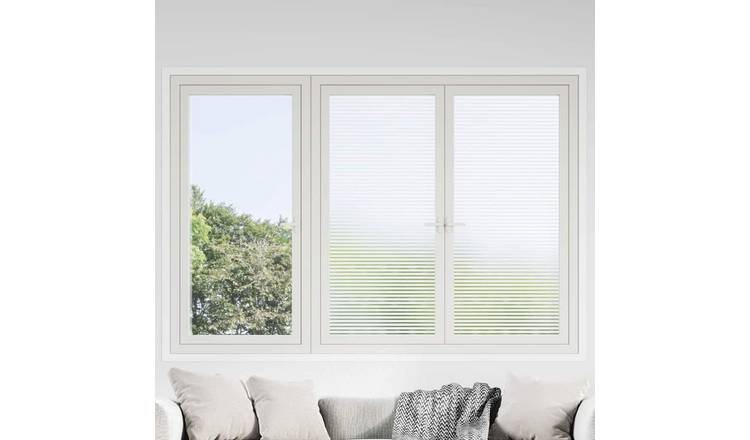 Walplus Self-adhesive Window Film Frosted - Frosted Stripes - 90 x 1000 cm