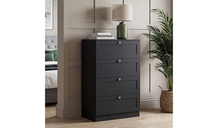 Vida Designs Altino 4 Drawer Chest - Black