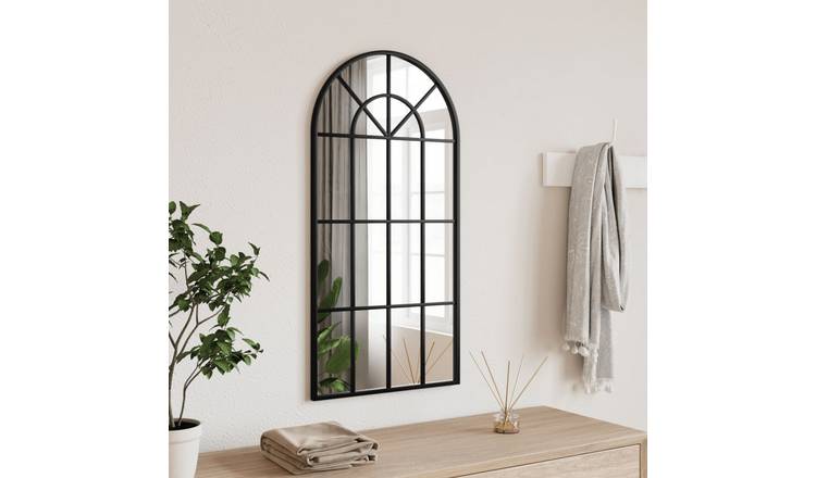 Walplus Iron Wall Mirror - Black - 40 x 80 cm