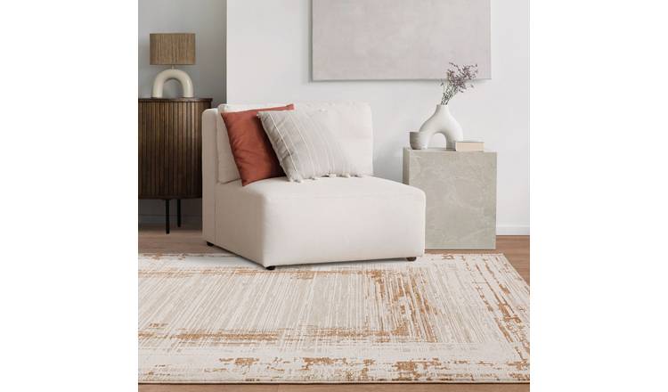 Mega Flooring Beige Modern Abstract Rug - 120 x 160cm