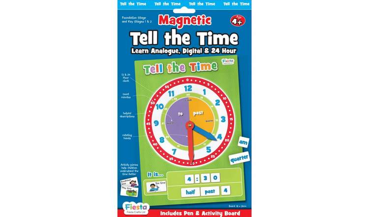 Fiesta Crafts Magnetic Tell The Time - 4 Years +