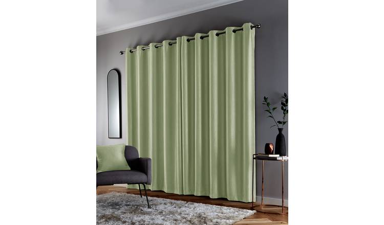 Enhanced Living Darnley Thermal Eyelet Curtains - 117 x 137cm - Green