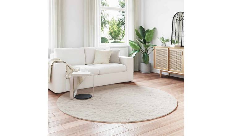 Walplus Olite Polyester Faux Fur Rug - Beige - 200 x 200 cm
