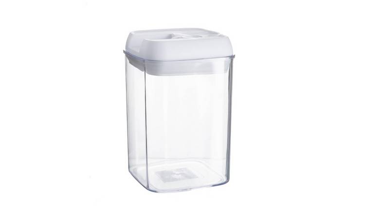Argon Tableware Flip Lock Plastic Food Storage Container- White