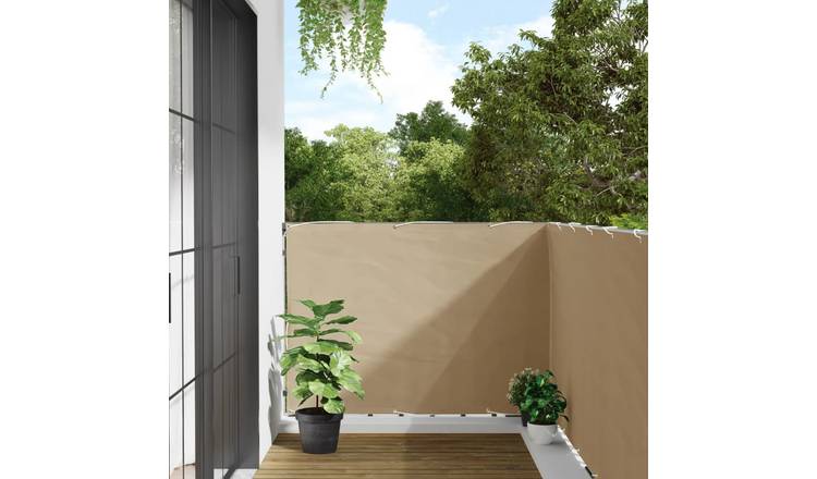 Walplus Polyester Oxford Balcony Screen - Beige - 120 x 600 cm