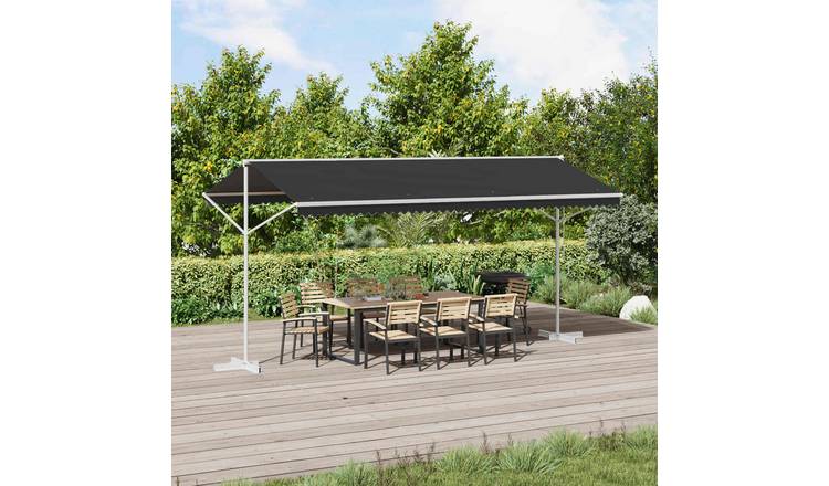 Walplus Polyester Sun Shade - Anthracite - 500 x 300 x 267 cm