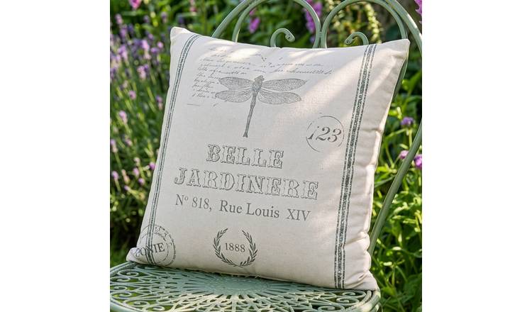 Dibor Belle Jardinere Striped Outdoor Garden Chair Cushion - Cream