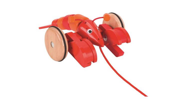 Goki Pull Along Lobster with Wheels and Moving Pincers