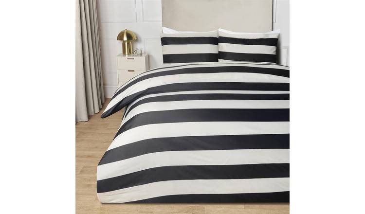 OHS Monochrome Stripe Duvet Cover - King