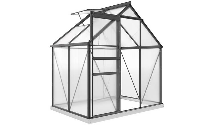 Outsunny Polycarbonate Roof Vent Greenhouse - Grey