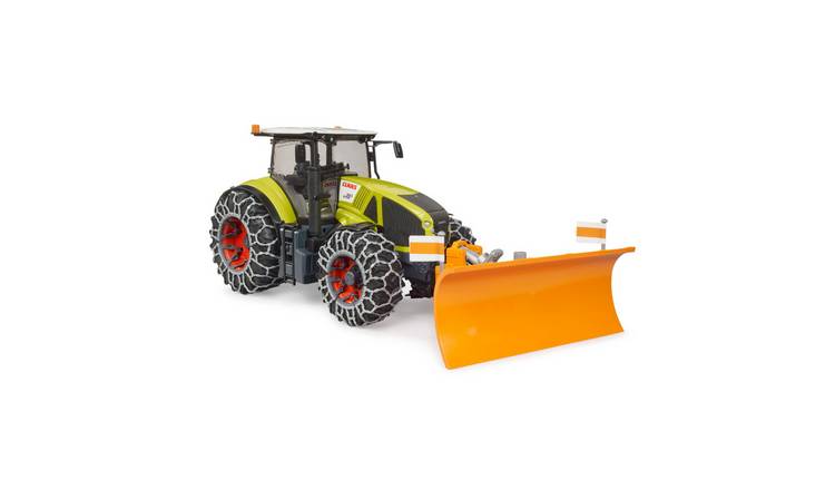 Bruder 1:16 Class Axion 950 Tractor with Snow Chains and Plow - Green
