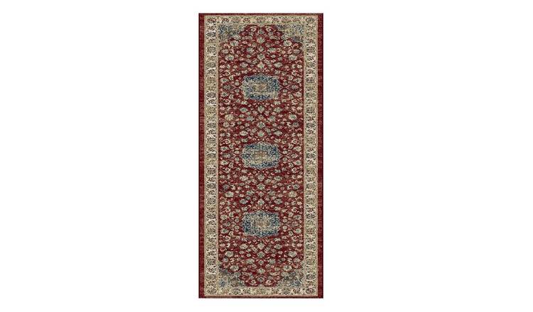 Mega Flooring Red Traditional Bordered Rug - 80 x 150cm