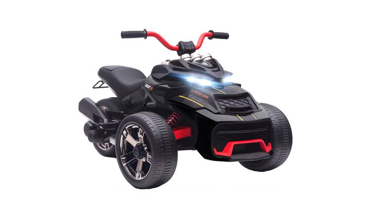 AIYAPLAY 12V Age 3 to 8 Years 3 Wheel LED MP3 Ride on Car – Black
