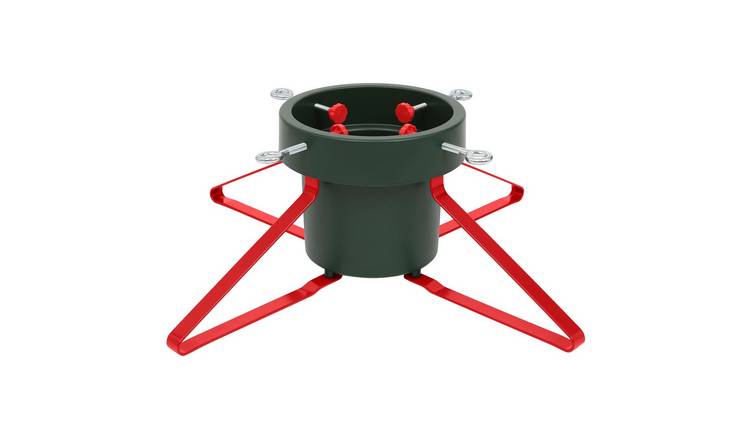 Harbour Housewares Classic Real Christmas Tree Stand - Green/Red