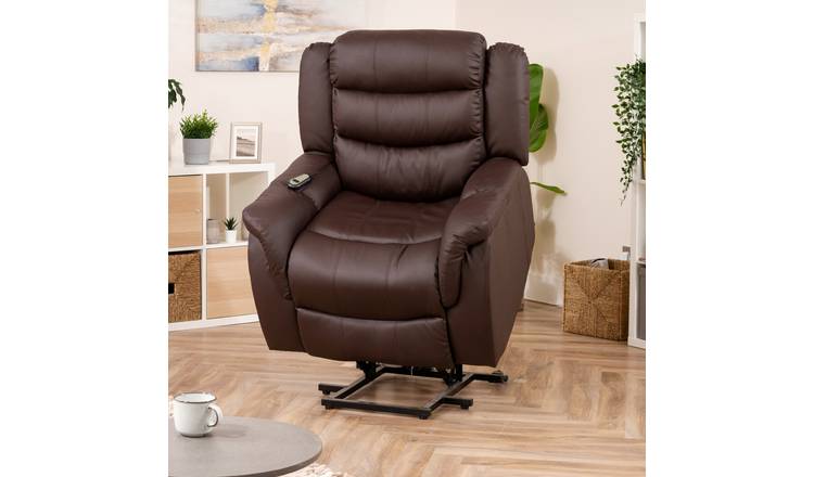 Artemis Home Almeira Electric Riser Recliner with Massage and Heat - Brown