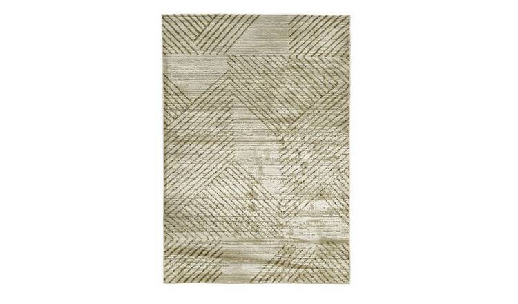 Mega Flooring White Modern Abstract Rug - 120 x 170cm