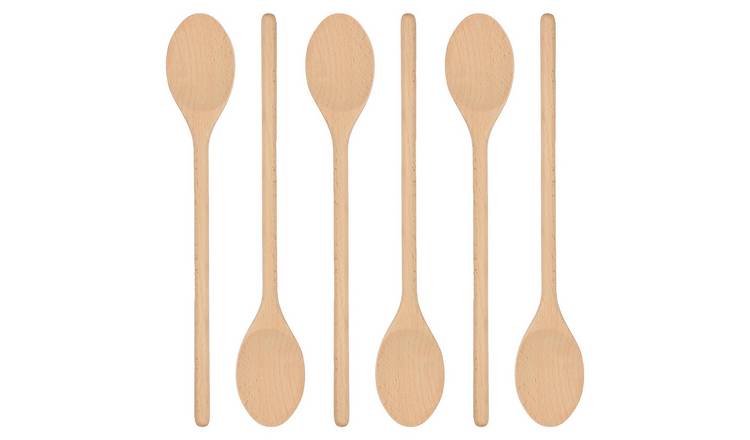 Argon Tableware Wooden Cooking Spoons - Pack of 6